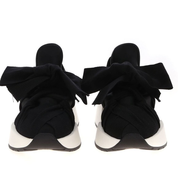 MM6 Black Bow Tie Chunky Neoprene Sneakers 7/37 - Picture 2 of 16